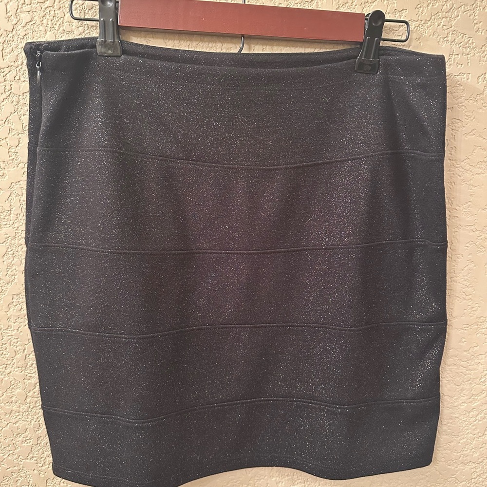 Rock & Republic Shimmering Black Mini Skirt